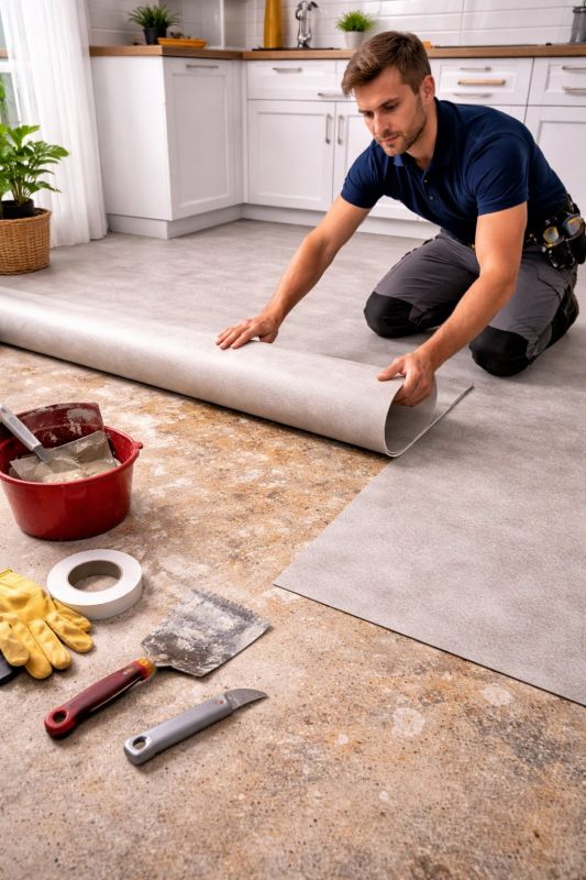 Linoleum Floor Installation in Amesbury, MA