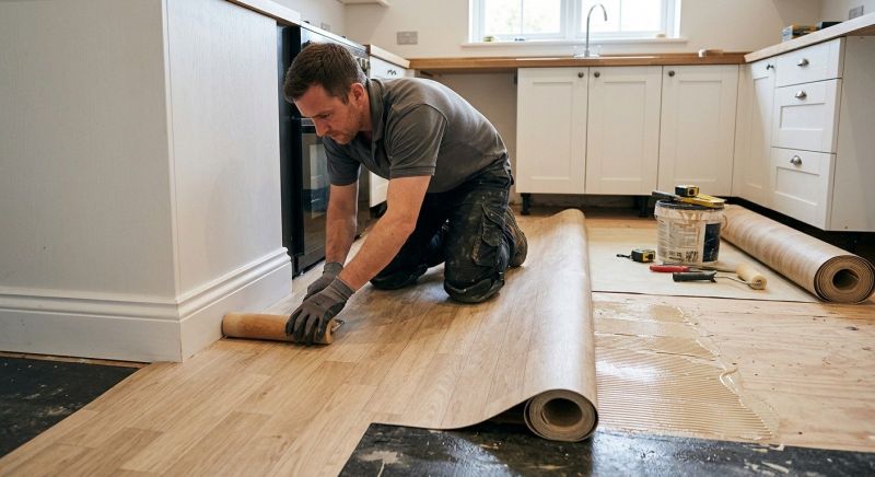 Sheet Linoleum Installation in Barrington, NH